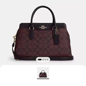 Coach Brown and Black Satchel with Elegant Design